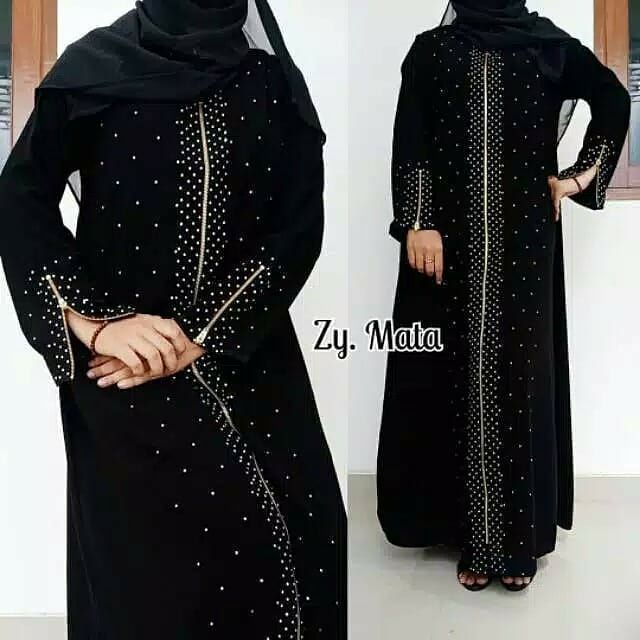 New Exclusive Abaya Gamis Htm Saudi Fashion Muslim Arab Syari Zephy Turky Umroh Dubay Ziper Mata Bus