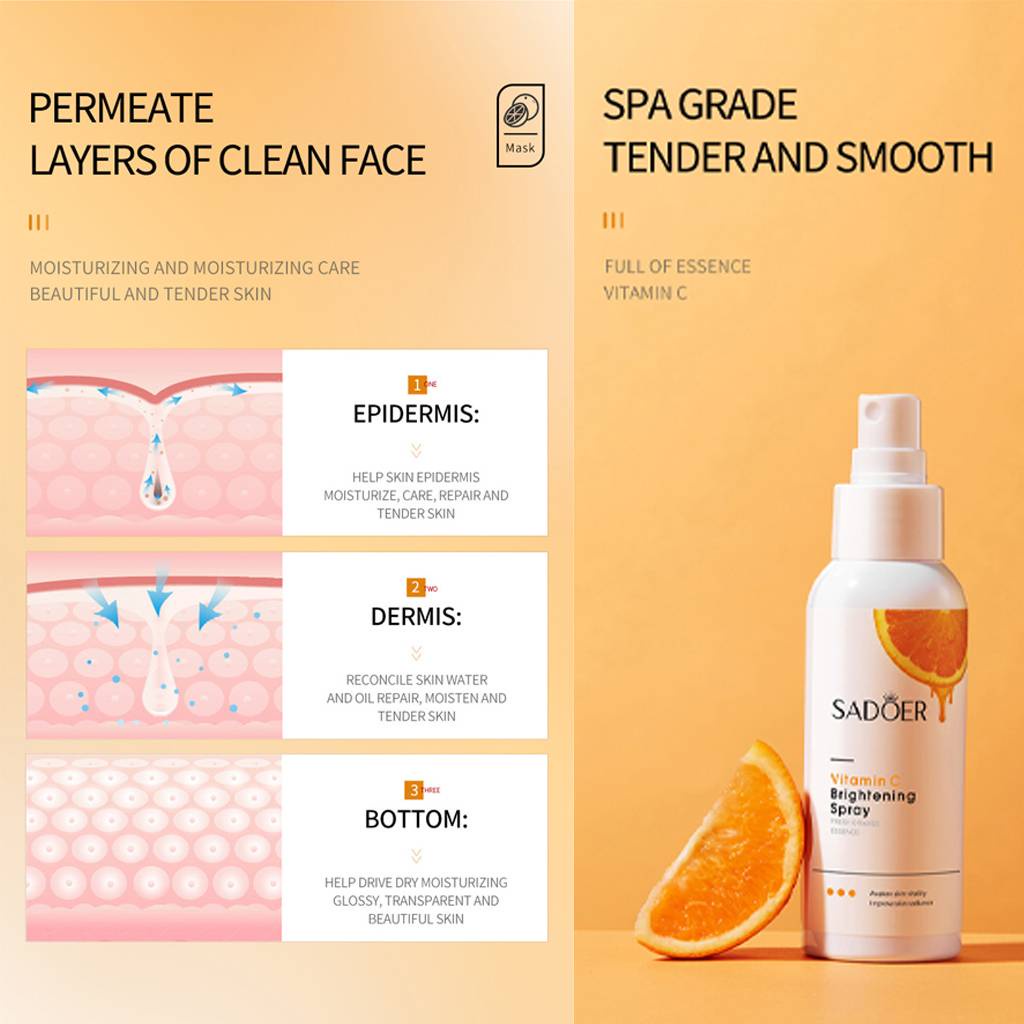 SADOER VITAMIN C SPRAY PEMUTIH ORANGEN ESSENCE HYDRATING MOISTURIZING TONER SPRAY 100ML