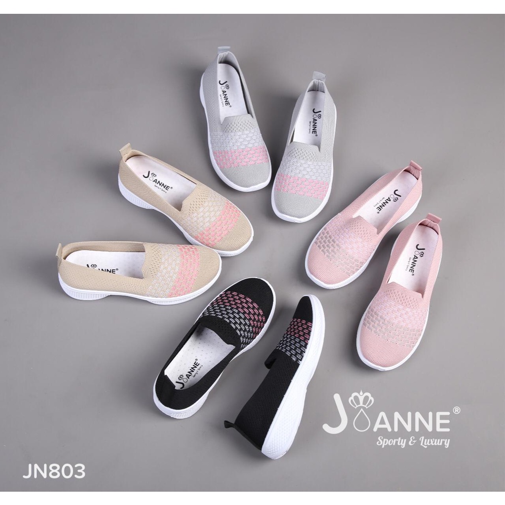 JOANNE SEPATU WANITA FLYKNIT FLAT SHOES #JN803 ORIGINAL