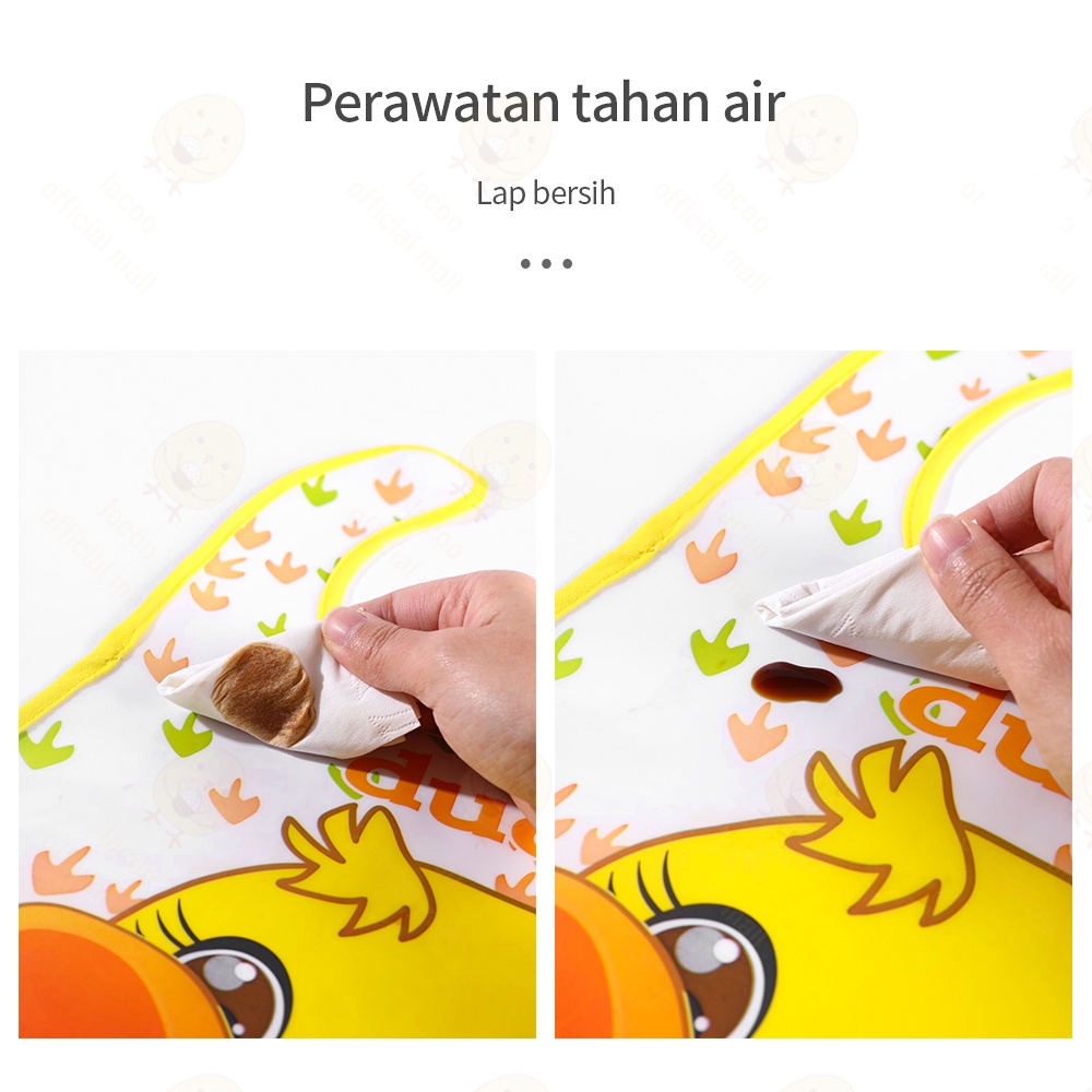 Lacoo Celemek makan bayi anak waterproof Slabber bayi baby bib