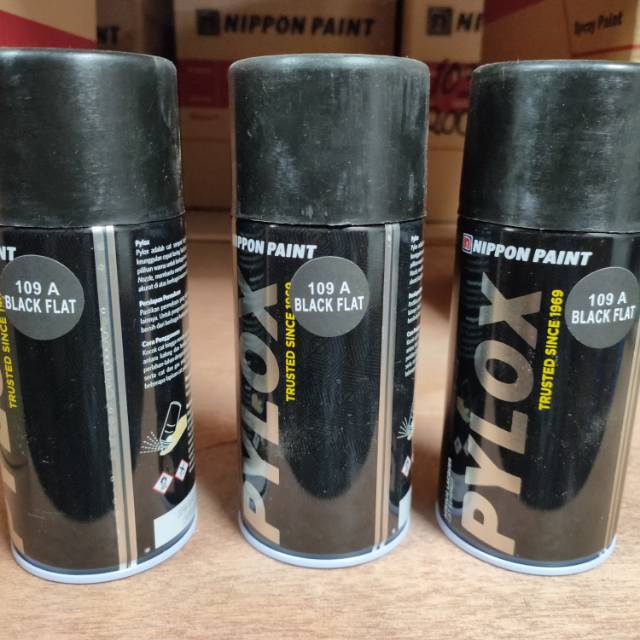 

CAT PYLOX BLACK FLAT 109A (HITAM DOFF) 300 CC NIPPON PAINT