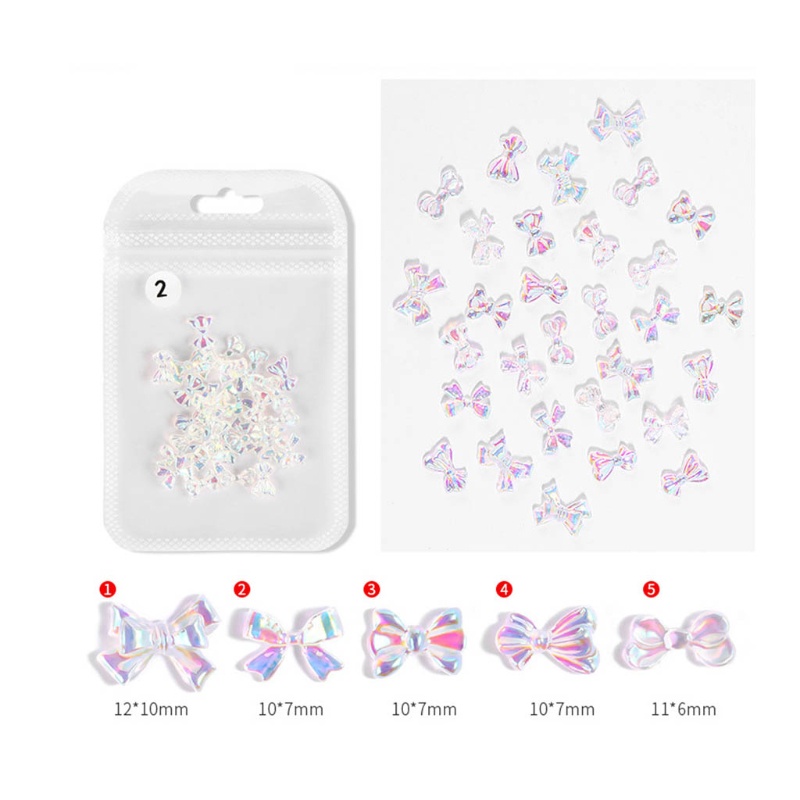 Siy 30pcs Pita Kupukupu 3d Bahan Resin Untuk Dekorasi Nail Art Charms