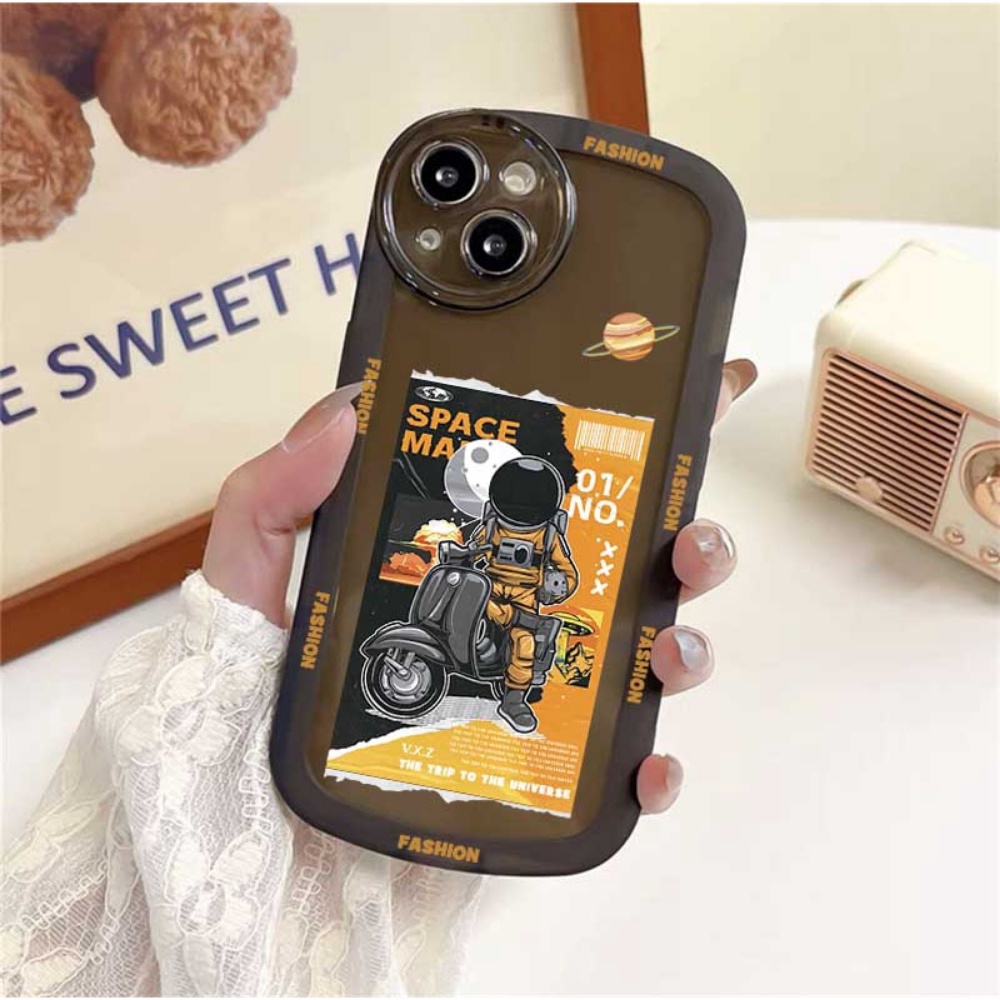 Soft Case TPU Motif Astronaut Untuk Samsung A13 A03 A03S A23 A02S A30S A11 A12 A51 A10 A30 A50 A52 A20S A72 M12 J4 Plus J7 Prime