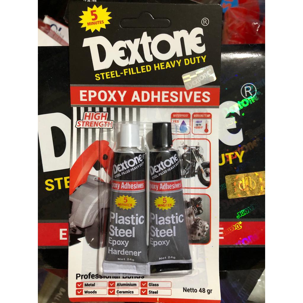 

LEM EPOXY / LEM CAMPUR DEXTONE 5 MENIT 48 GRAM