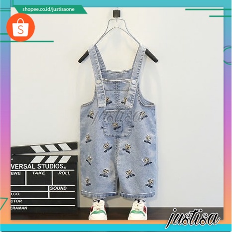 Promo !! Overal anak lucu / overal mfishn many bear import ukuran 2-4tahun (biru pudar) / Overal anak unisex