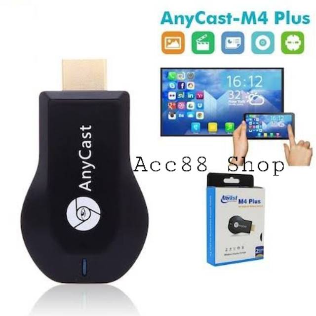 Anycast M4 Plus Hdmi Dongle Usb Wireless - HDMI Dongle Anycast M4 plus with cover blue