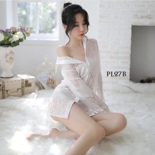 [PALING MURAH] LINGERIE SEXY BAJU TIDUR WANITA BAJU TIDUR SEKSI PREMIUM LACE PUTIH PL27B