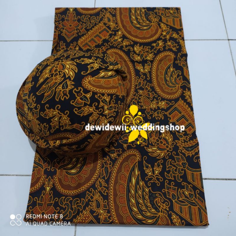 Full Set Baju Adat Jawa / Baju Manggolo / Pagar Bagus, Motif Semenromo