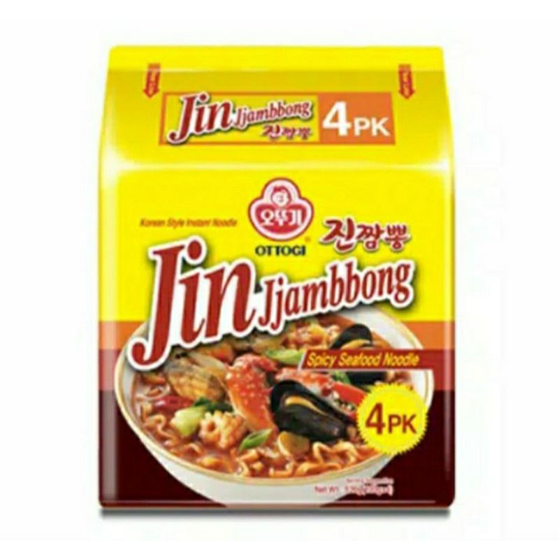 

Ottogi Jin jjambnong /spicy seafood noodle 520gram@4pcs