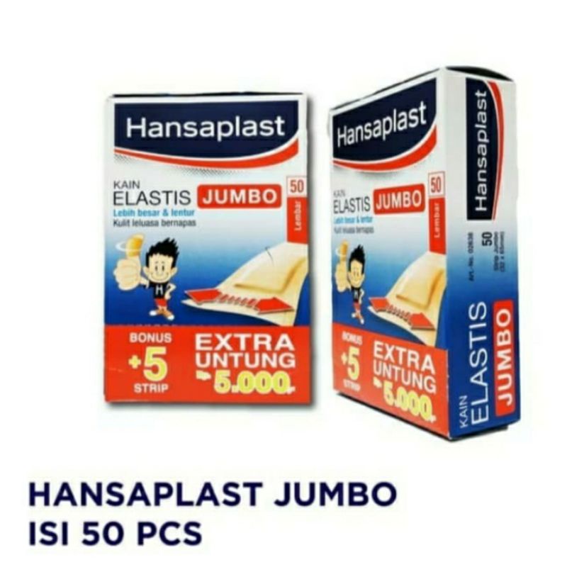 Hansaplast strip Jumbo isi 50Strip / Hansaplast plester strip Jumbo isi 50pcs