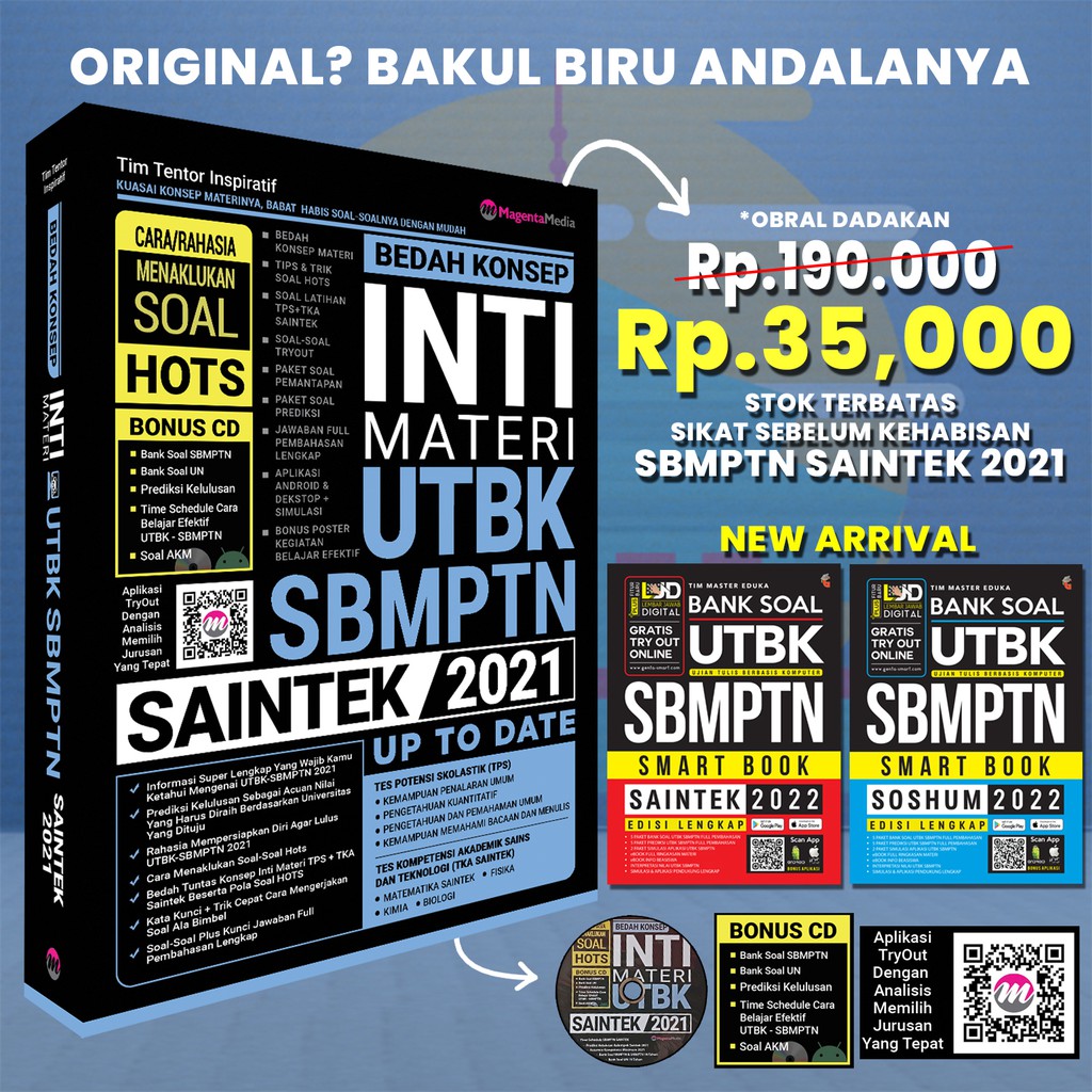 Jual BUKU SOAL SBMPTN & UTBK BEDAH KONSEP INTI MATERI UTBK SBMPTN