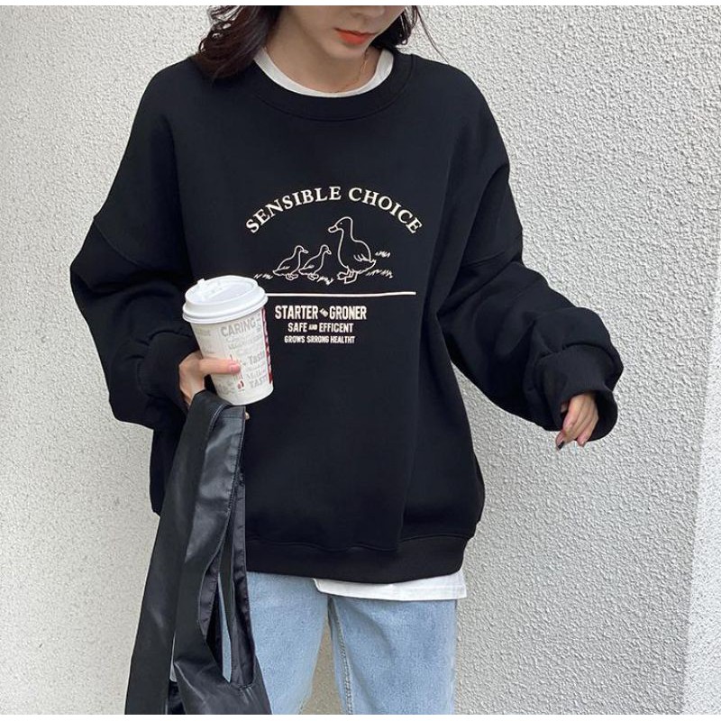 SENSIBLE CHOICE SWEATER UNISEX FLEECE TEBAL TERBARU'