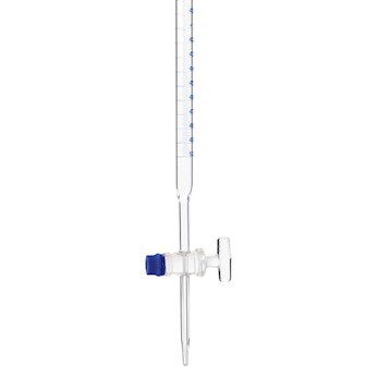 buret 50 ml pyrex glass stopper ( kran kaca )