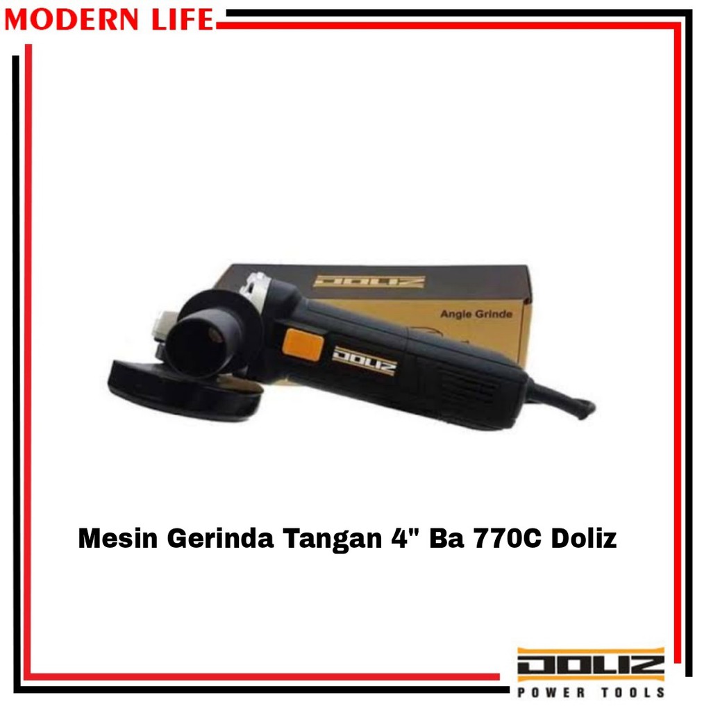 Mesin Gerinda Tangan Angle Grinder Side Switch BA 770C Doliz BA770-C