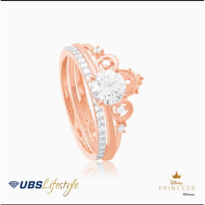 CINCIN EMAS UBS DISNEY PRINCESS CINDERELLA - 17K ROSE GOLD - CCY0131
