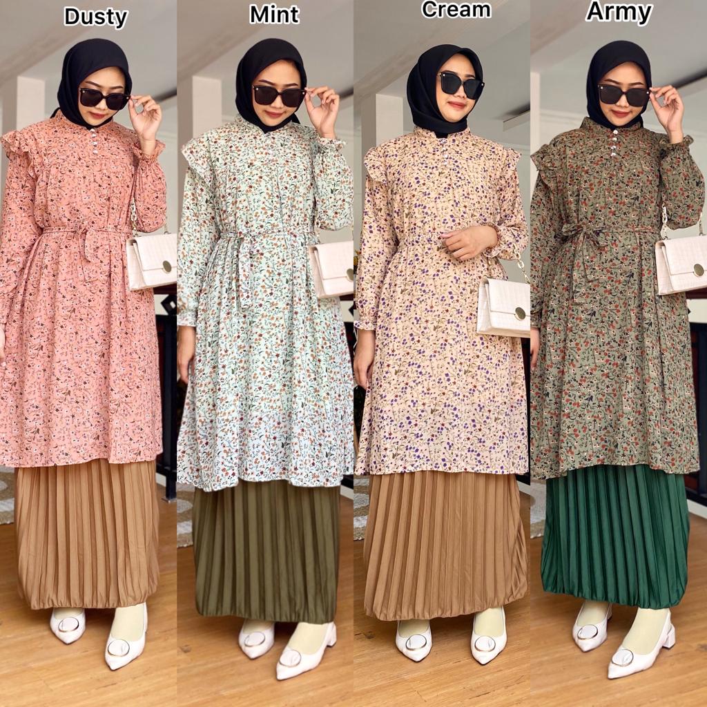 ZAHRA LONG TUNIK - CERUTI FULL FURING - PLISKET HYGET