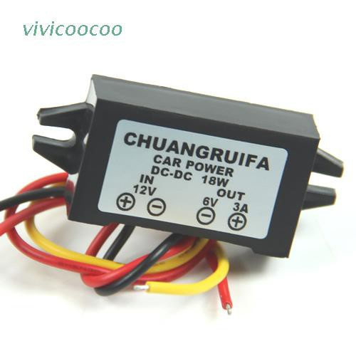 VIVI   Waterproof Converter 12V Step Down To 6V 18W Max 3A DC/DC Power Supply New