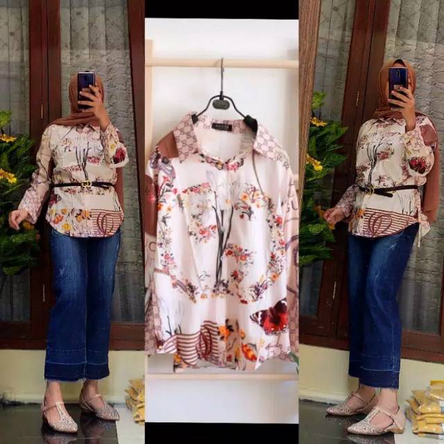 Kemeja wanita Gucci import