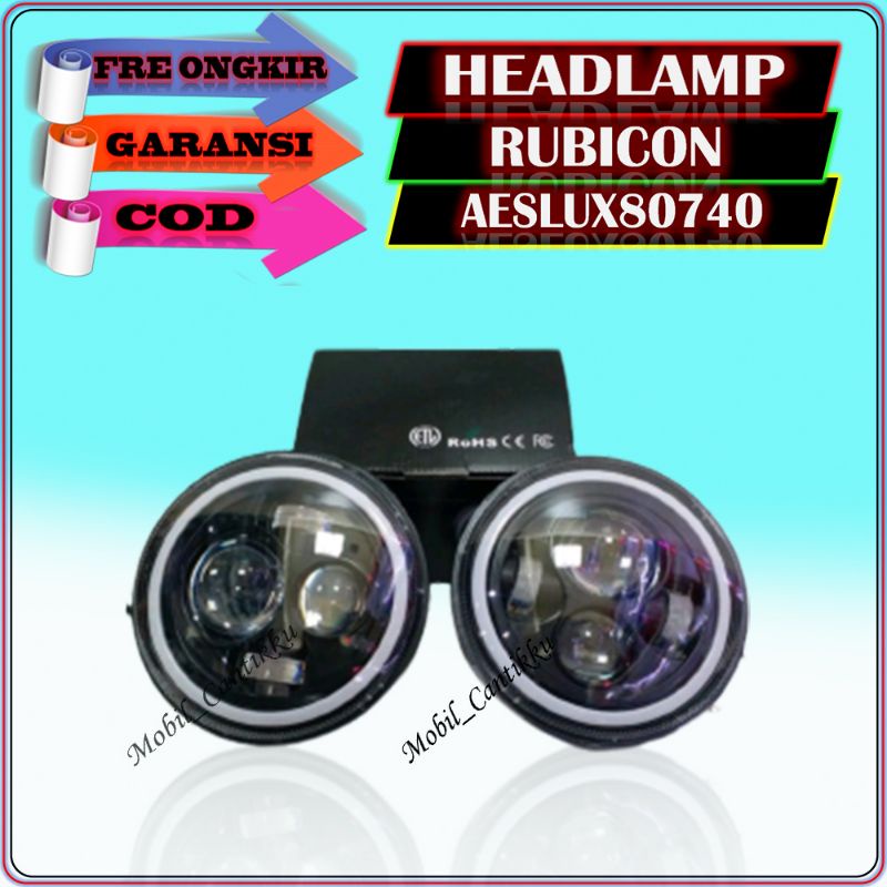 Variasi Lampu Tembak Sorot Variasi Led Headlamp Bulat Rubicon Aeslux80740 Fullring 7 Head