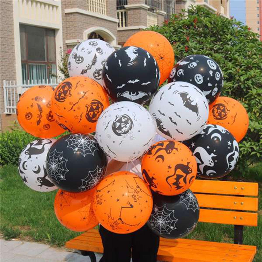 20pcs Balon Latex Motif Print Labu Halloween Ukuran 12 Inci Untuk Dekorasi Pesta