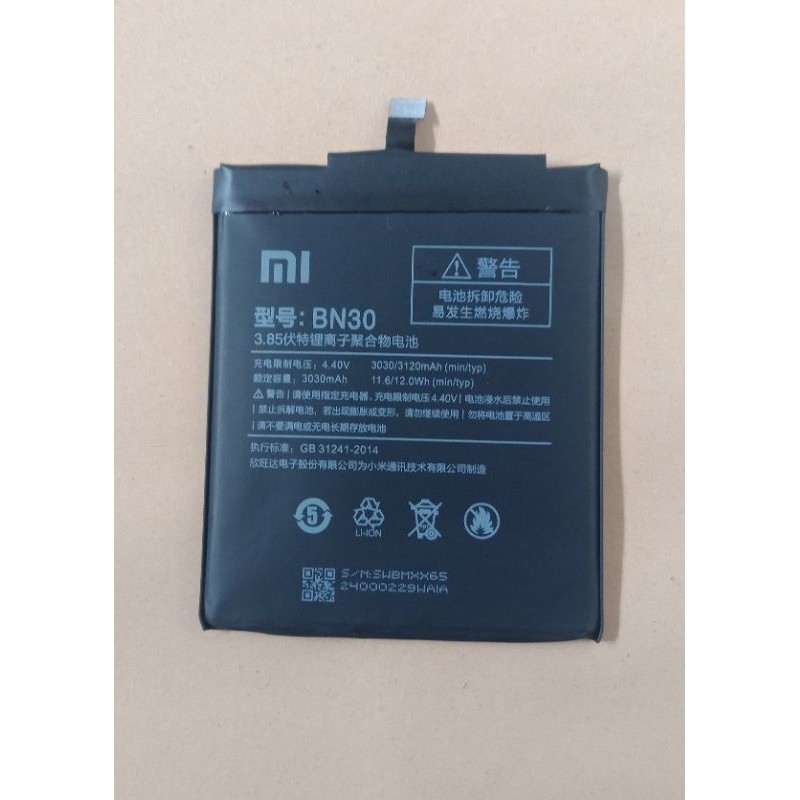 Batre Baterai Xiaomi Redmi 4A BN30 Original100%