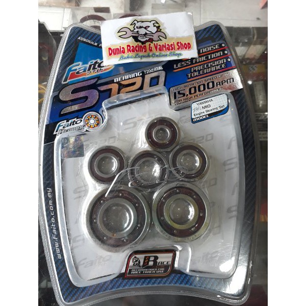 BRILIANT Bearing kruk as Mio fullset Faito S720 ceramix-Bearing fullset mio Faito-Bearing mesin