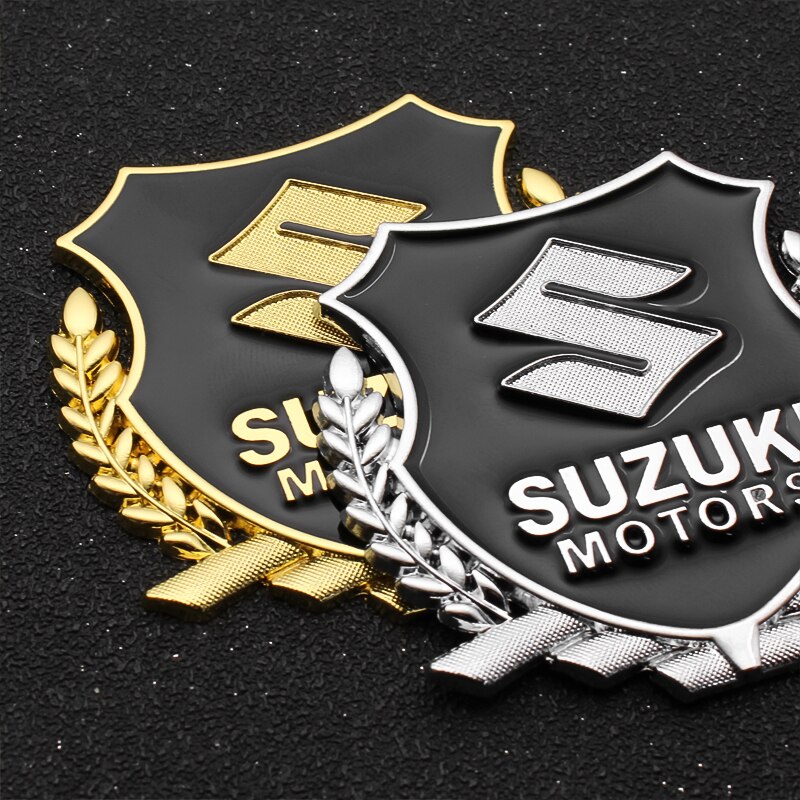 2Pcs 3D MOTOR Mobil Logo Mobil Emblem Badge Decal Sticker Untuk Suzuki ERTIGA Swift XL7 SX4 Jimy vitara jimy