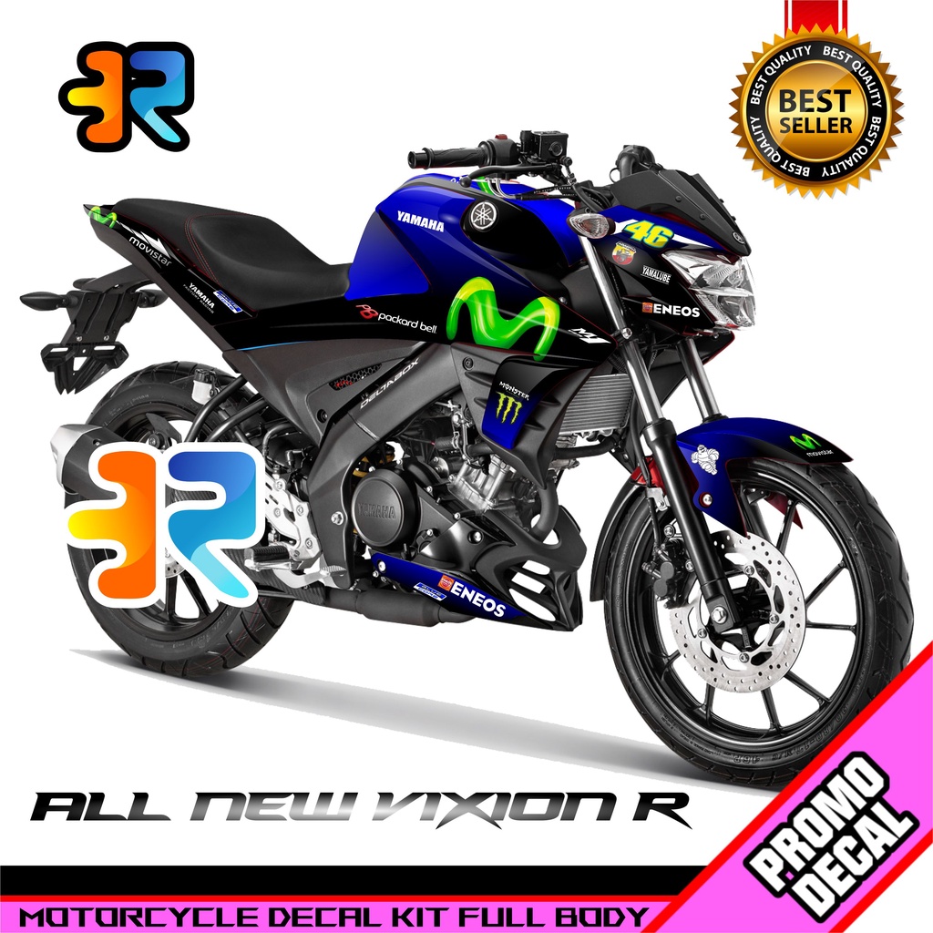 Decal Motor Vixion R Desain Movistar Sticker Decal Vixion All New Full Body