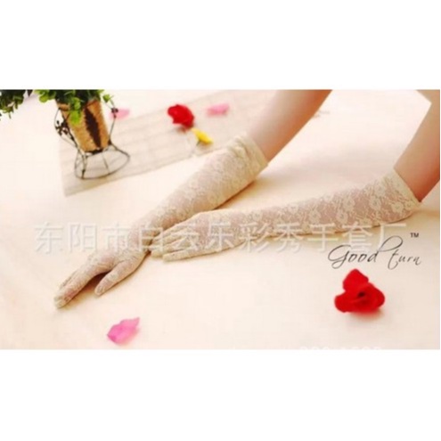 SR74 Long gloves Sarung tangan Pengantin wanita Panjang Brukat