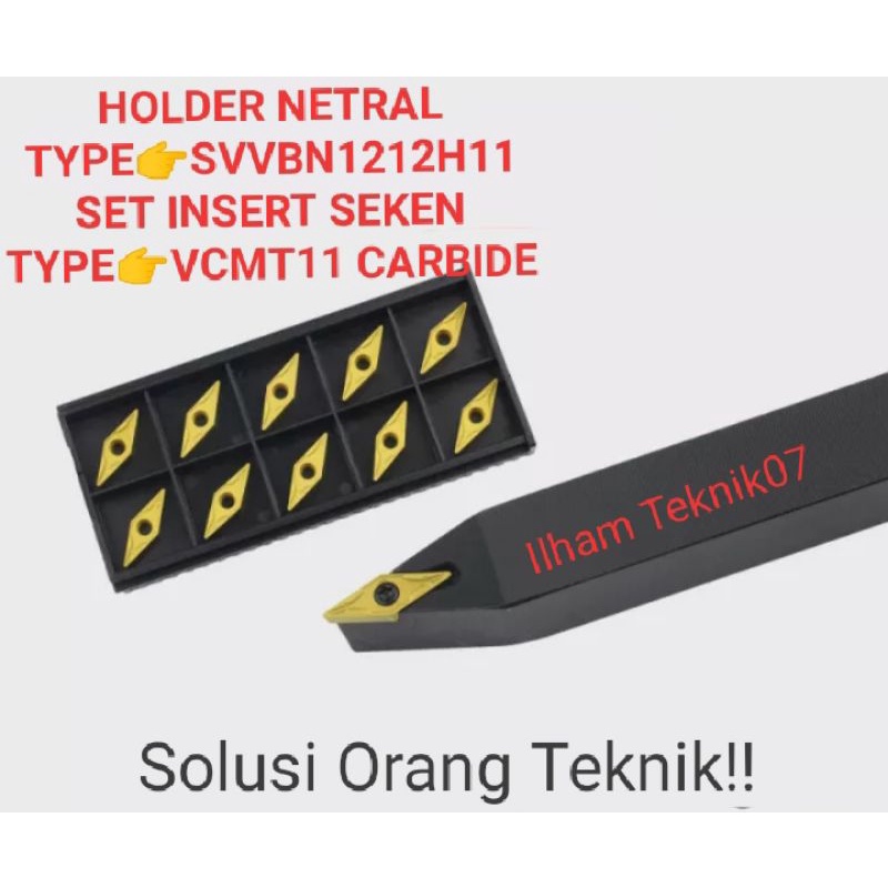 HOLDER BUBUT SVVBN1212H11 SET INSERT VCMT11 HOLDER BUAT MESIN BUBUT BV20 RUMAH INSERT VCMT11 SET INS