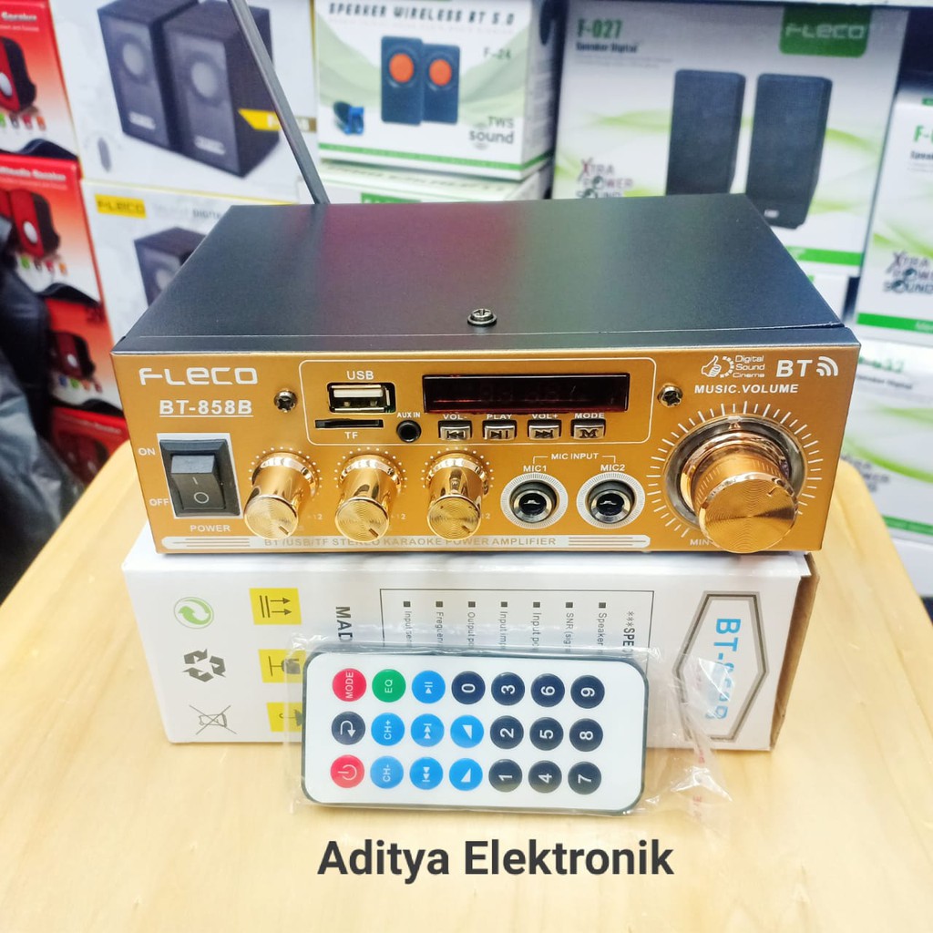 Power Amplifier Fleco BT-858B Ampli Bluetooth Fleco BT 858B AC/DC
