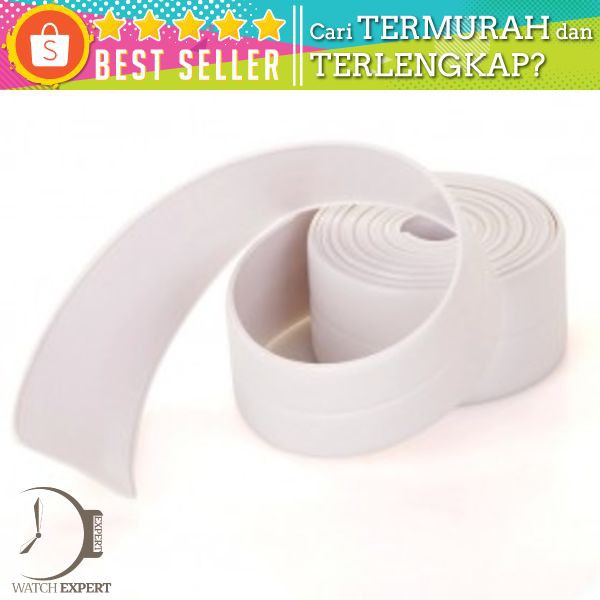 Sticker Adhesive PVC Penyerap Air untuk Wastafel Dapur 3.7CM x 3.2M - CN1222 - White