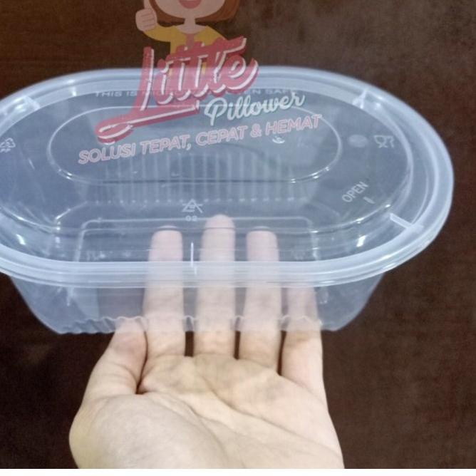 ✱ (ISI25pcs - OVAL 750ML BENING) Thinwall OVAL 750ml/ lunch box plastik/ kotak makan bento / thinwal