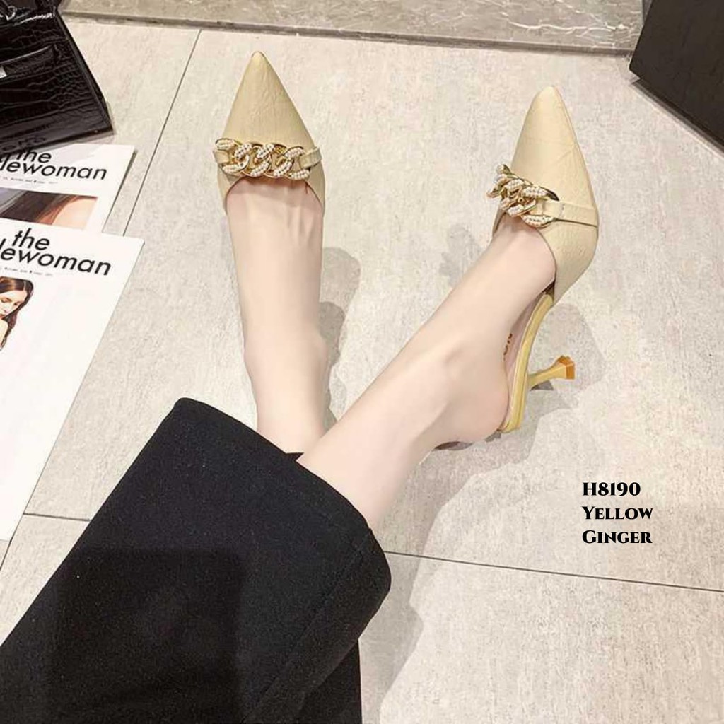 RESTOCK  WYN HIGH HEELS SLOPE FASHION KOREA H8190