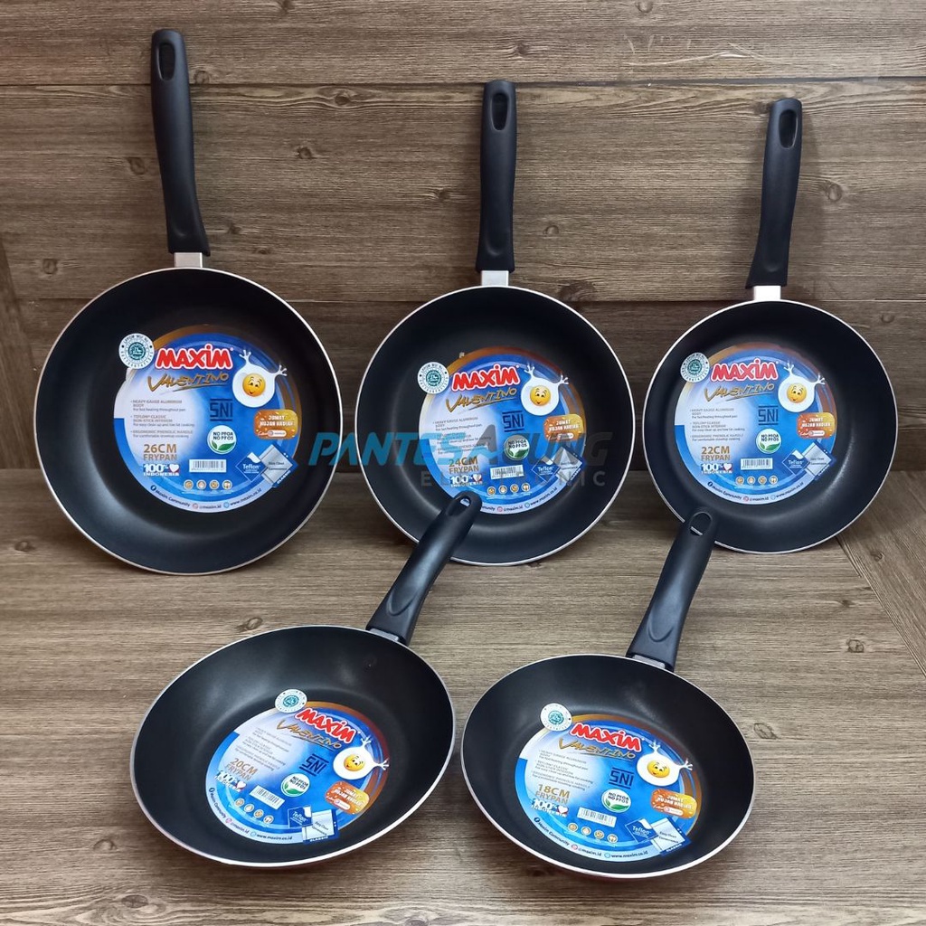 [TERMURAH] Teflon Penggoreng MAXIM Valentino / FRY PAN UKURAN 18CM, 20CM, 22CM,24CM,26Cm