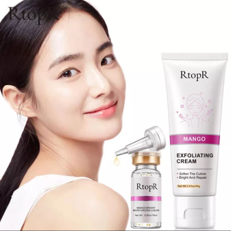 rtopr mango brightening set exfoliating cream 40gr + serum mango 10ml