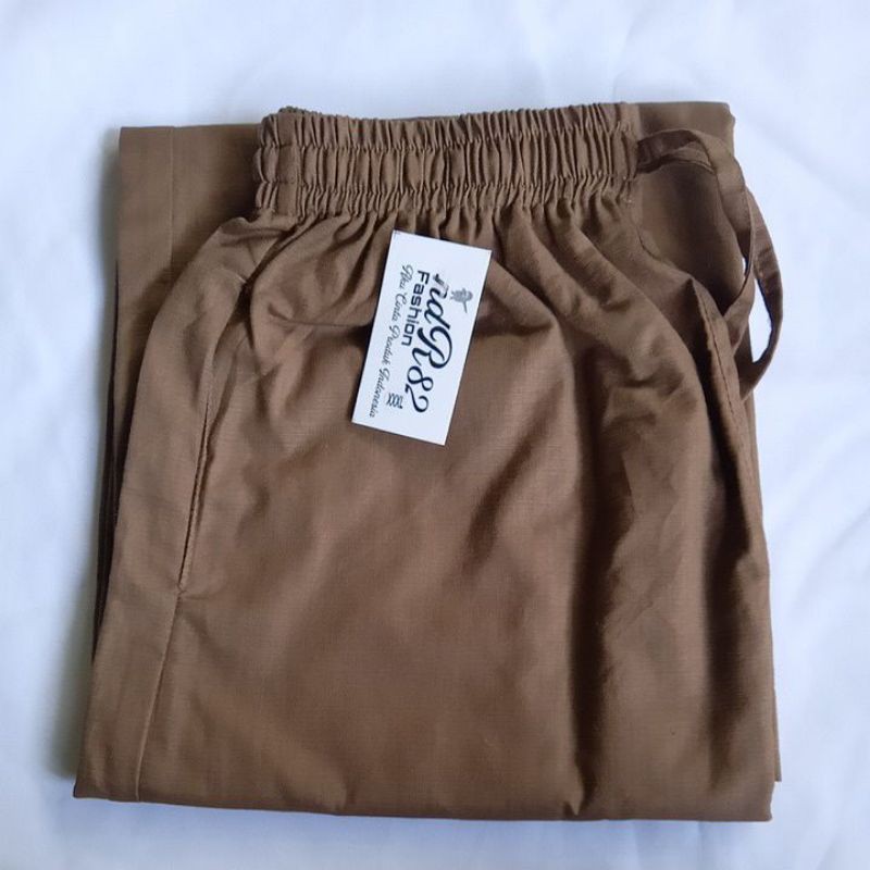 Celana kulot Panjang cigaret remaja ABG pola lebar-Coklat kayu