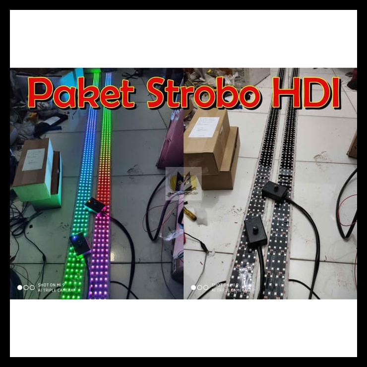 BAYAR DI TEMPAT Paket Strobo RGB 4 Baris 24v 143cm 176cm 220cm Modul Meteor Bus Truk - 12v 120cm