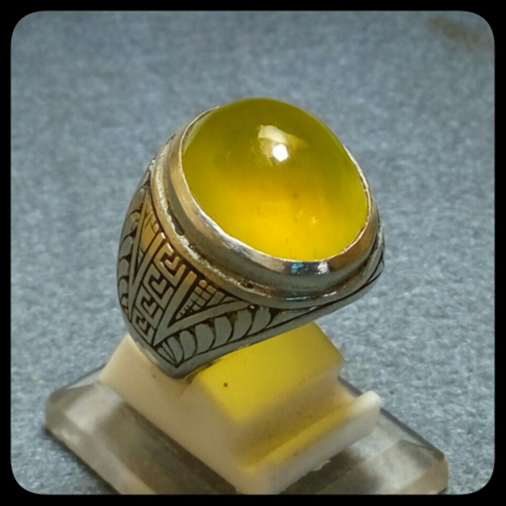 CINCIN BATU AKIK NATURAL SERPENTINE BIO SOLAR ACEH MUMBUL JAMINAN GIWANG