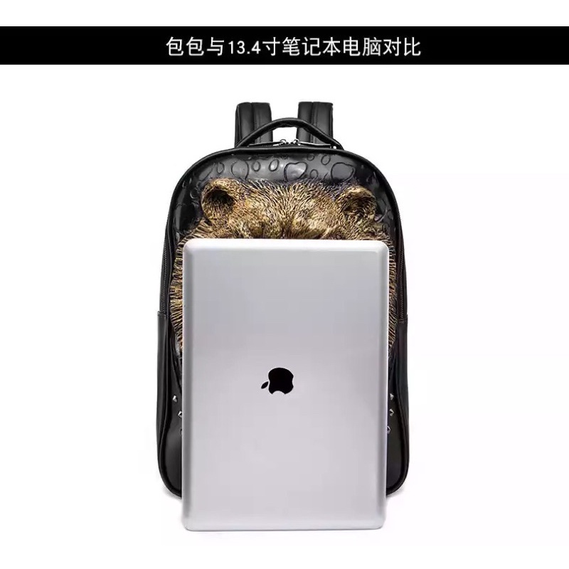 TAS RANSEL IMPORT PRIA WANITA TIGER 3D LEATHER ROCK PUNK ASIA EROPA AMERIKA