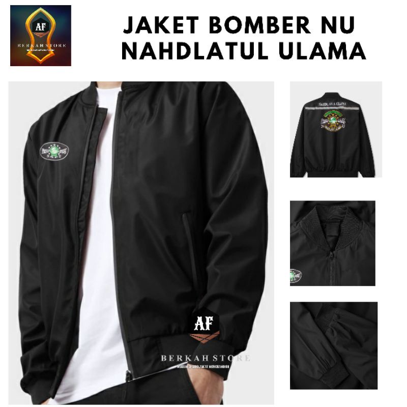 (NEW Model) Jaket Bomber NU Jaket Nahdlatul Ulama Model Bomber