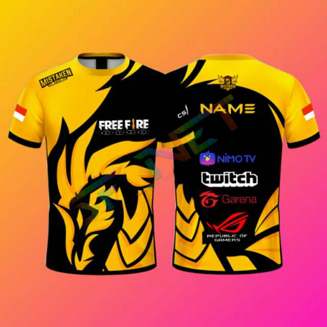 JERSEY BAJU  GAME KAOS  FREE  FIRE  GAMING CUSTOM NEW FF 