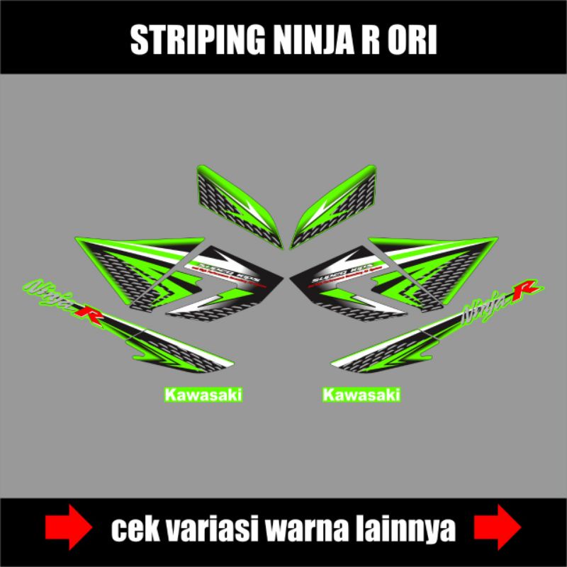 Stiker Striping Ninja R 2014 Stcker kawasaki Ninja R Versi Ori printing