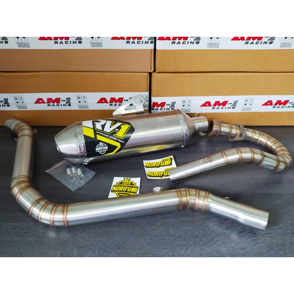 Knalpot Racing Norifumi RV1 Chrome Crf 250 Rally Klx 250 230