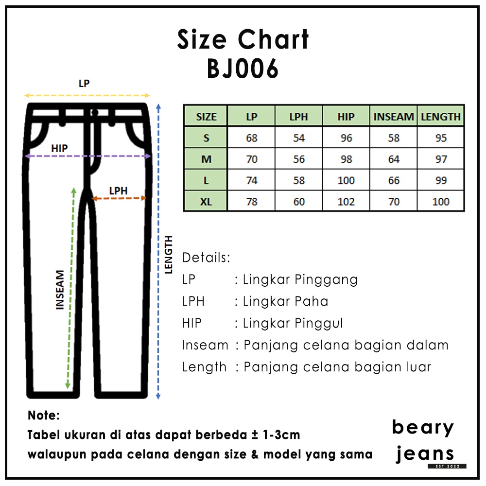 BEARYJEANS Celana Jeans Kulot Wanita Hook Waist Jeans Adjustable Loose Leg Jeans High Waist Jeans - BJ006