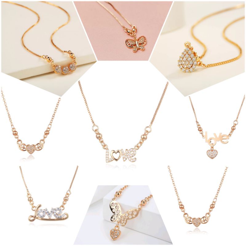 Sale promo kalung titanium anti karat lapis emas/kalung aksesoris/kalung fashion/kalung perhiasan wanita