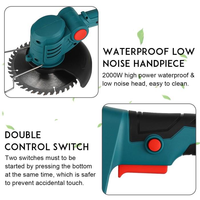 Mesin potong rumput 12~48V Pemotong Rumput Eletrik Portable Multifungs