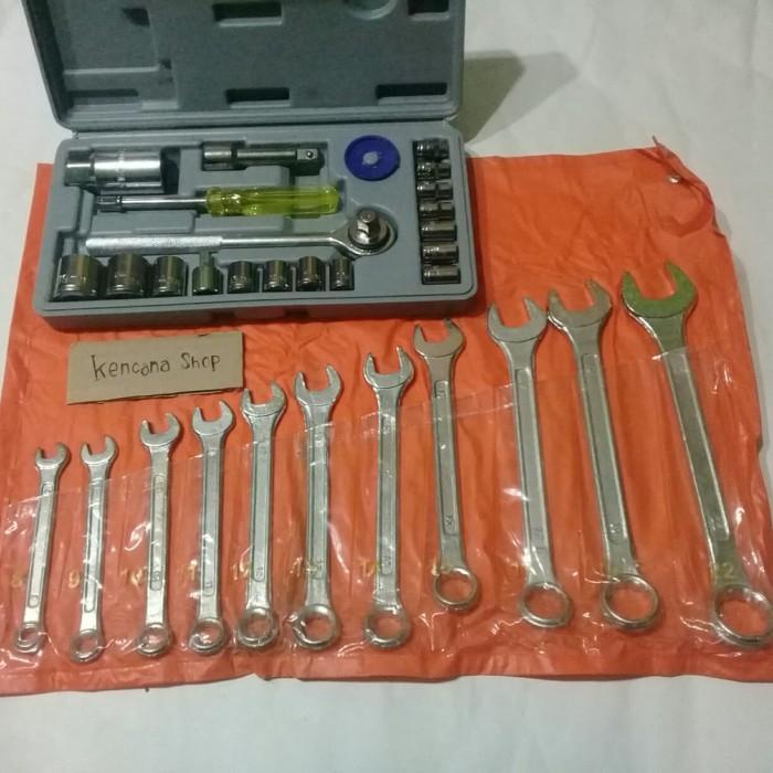 Kunci | Kunci Sok 1 Set 21Pcs Murah Paket Kunci Ring Pas 1 Set