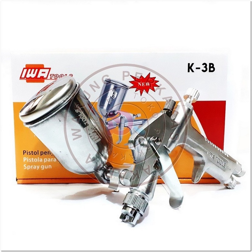 IWA Spray Gun K3B Spet 200cc Hasil Semprot Flat Menyebar