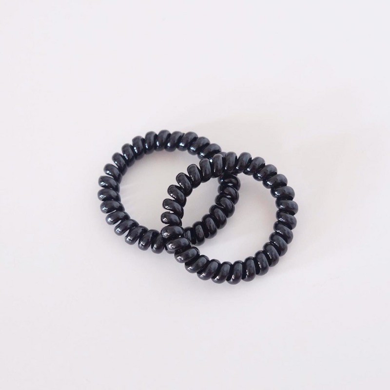 Karet Spiral (Hitam) - Ikat Rambut Karet Spiral Karet Rambut KOREA